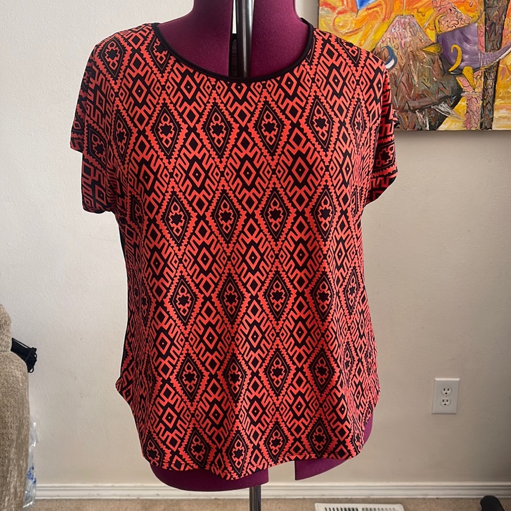 Orange and Black Top